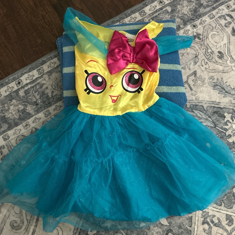 Shopkins Yellow and Blue Halloween Costume with Tulle Skirt